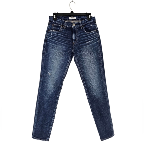 Moussy Vintage High Rise Skinny Distressed Blue Jeans 27 Preowned - Picture 1 of 10